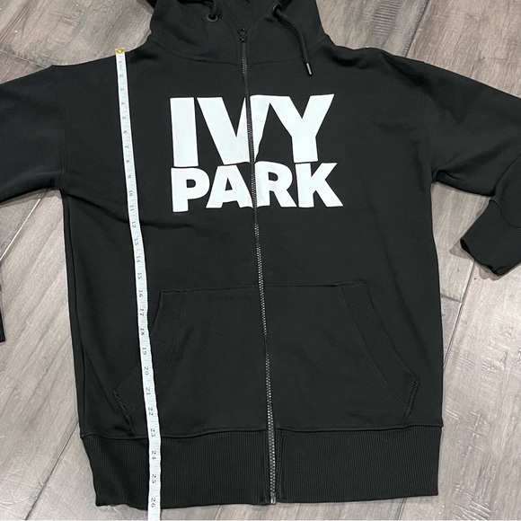 Ivy Park Black Full-Zip Logo Hoodie - Size XS - Picture 13 of 16